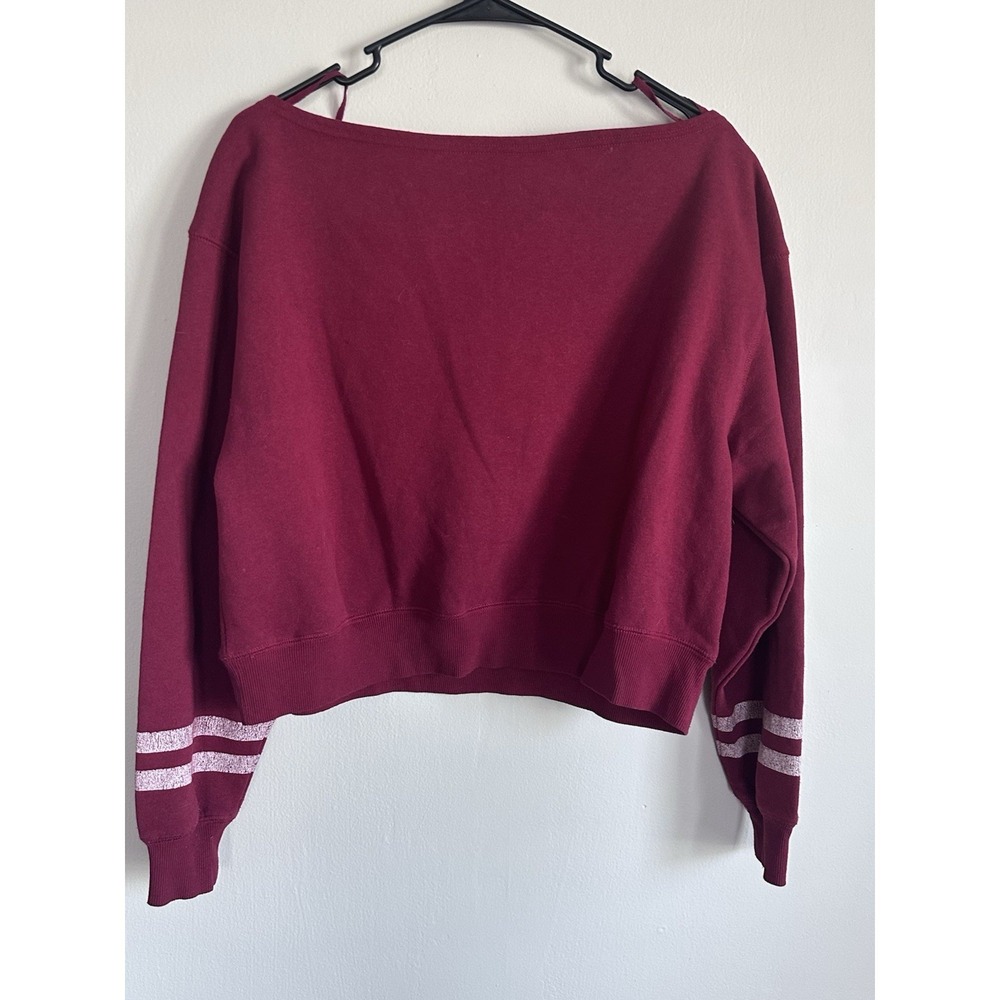 Aeropostale Harvard University Emblem Off The Shoulder College Sweatshirt Size S - Picture 7 of 9